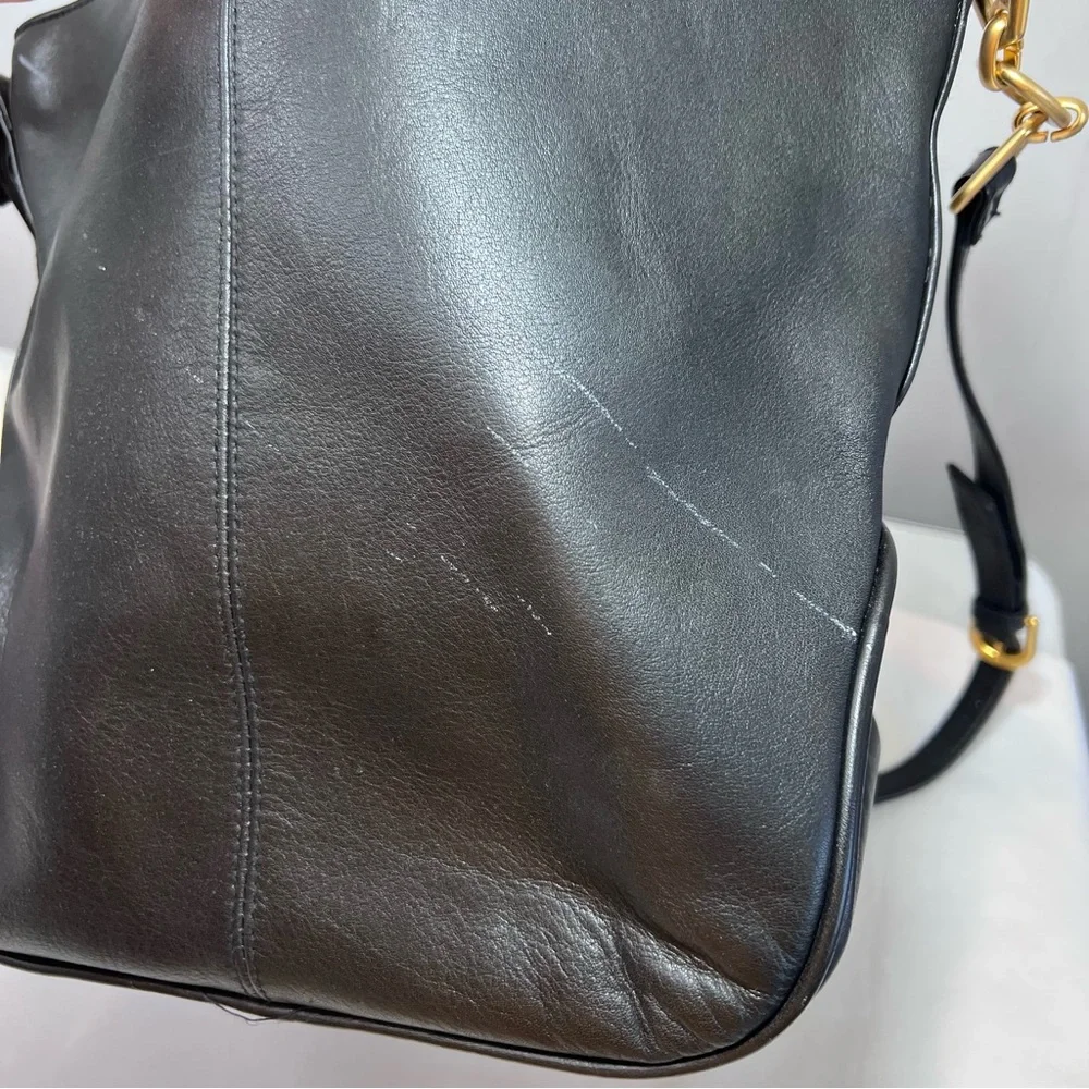 Giani Bernini black genuine leather hobo bag purse
